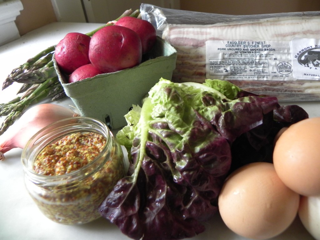 ingredients for breakfast bistro salad