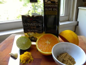 ingredients for margarita flat iron steak marinade