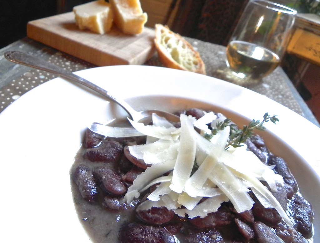 heirloom bean soup with parmesan and thyme