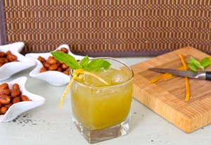 spicy grapefruit mint cocktail