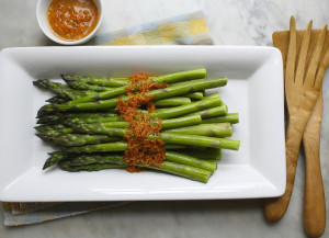 asparagus with carrot honey vinaigrette