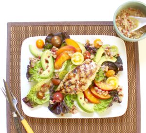 grilled chicken and nectarine salad