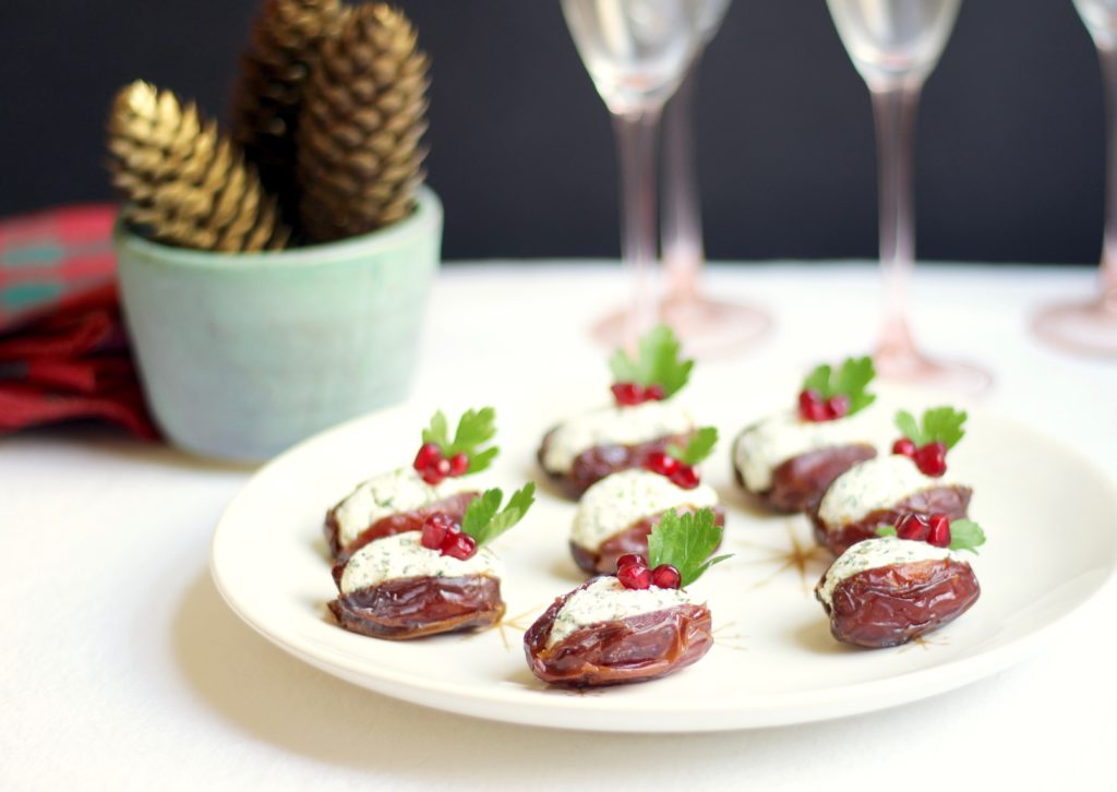 herbed goat cheese stuffed dates