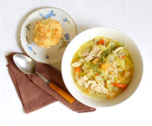 chicken noodle root vegetable soup