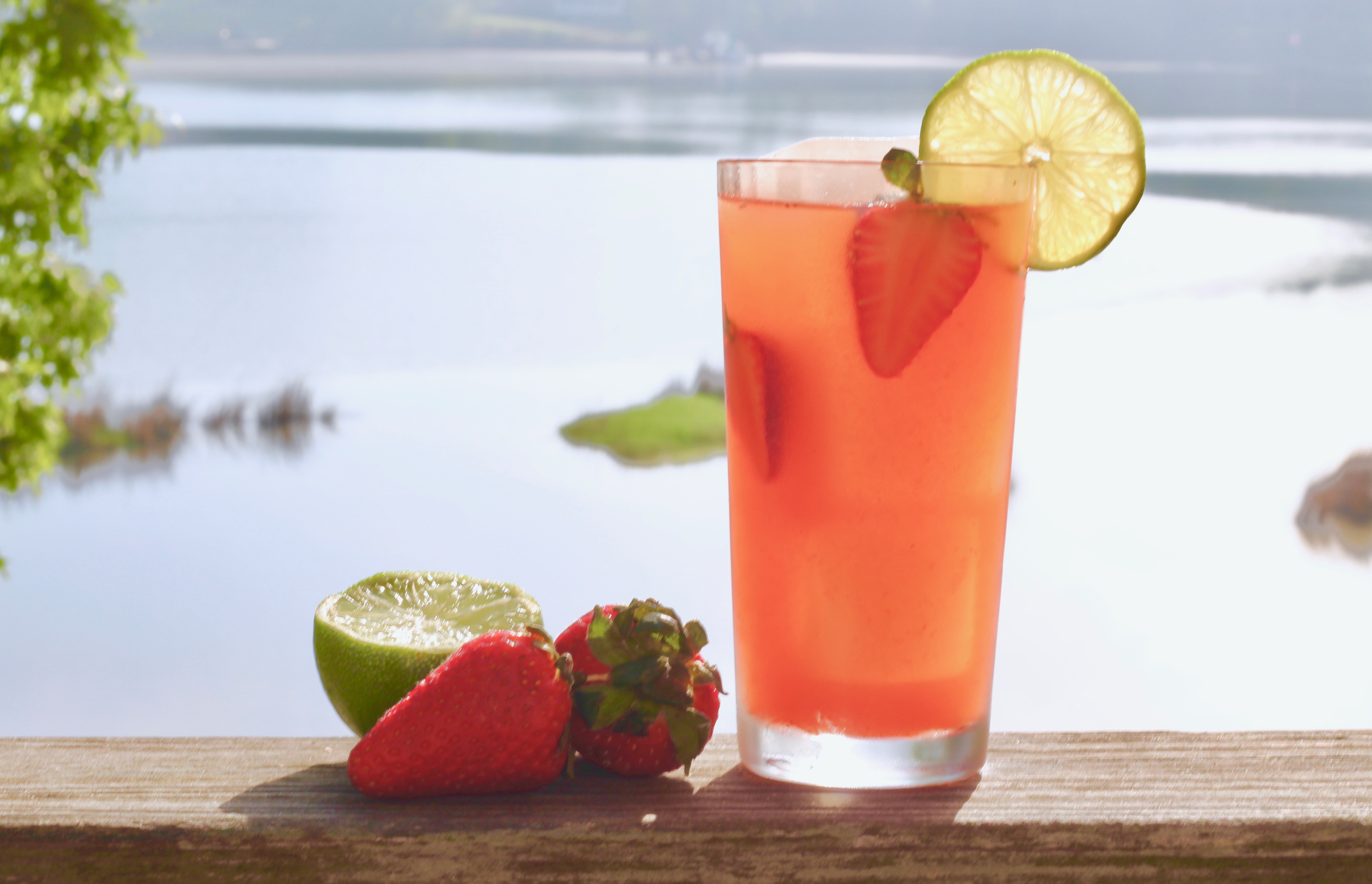 strawberry tarragon lime cocktail