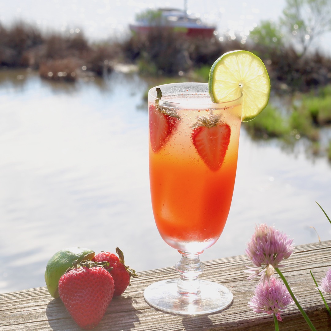 strawberry tarragon lime cocktail
