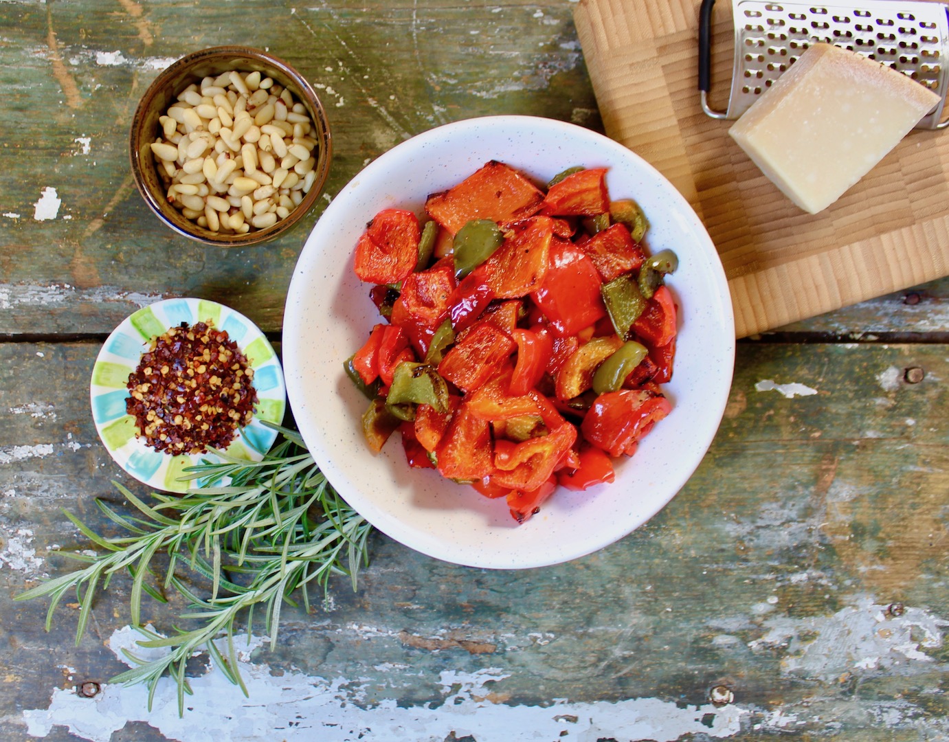 garlic roasted peppers