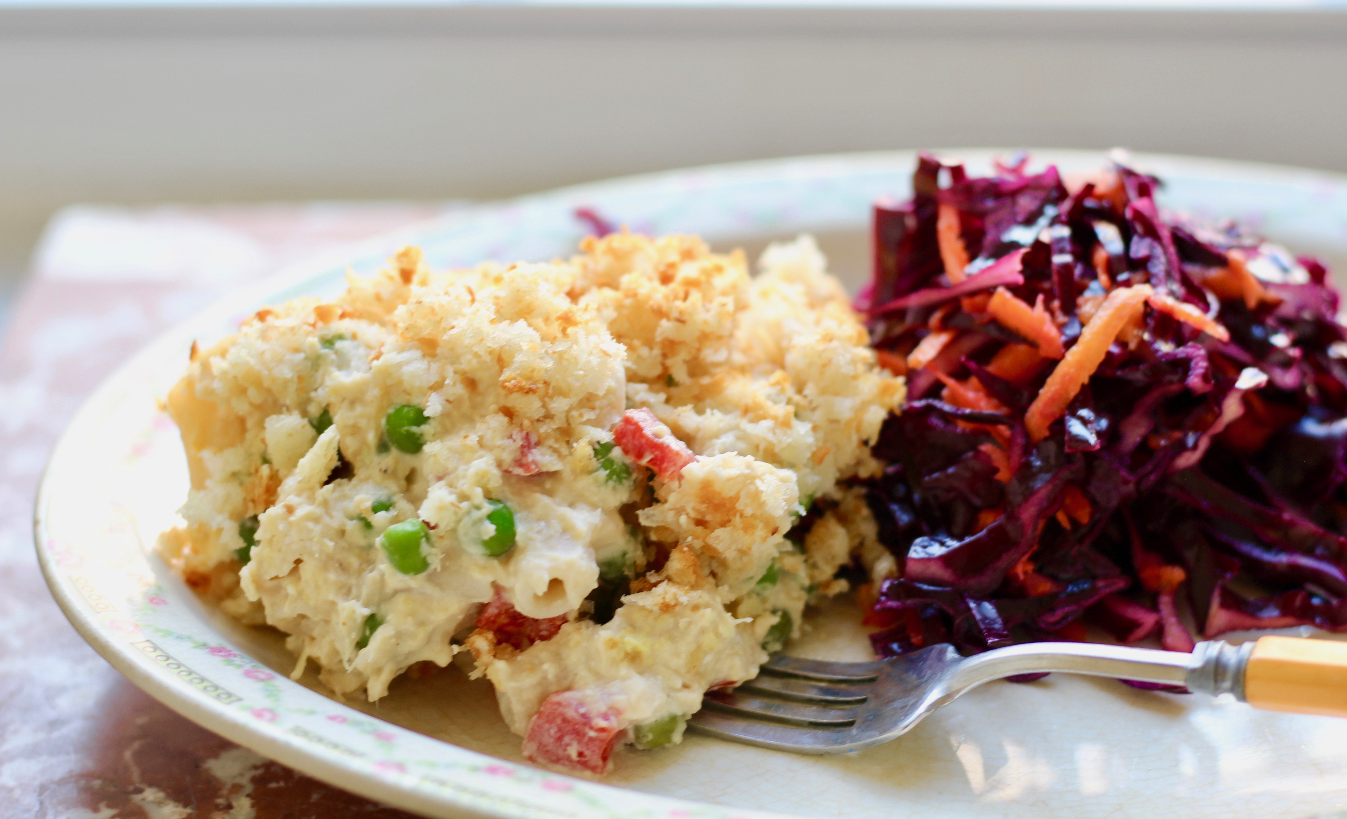 bean and artichoke pasta bake