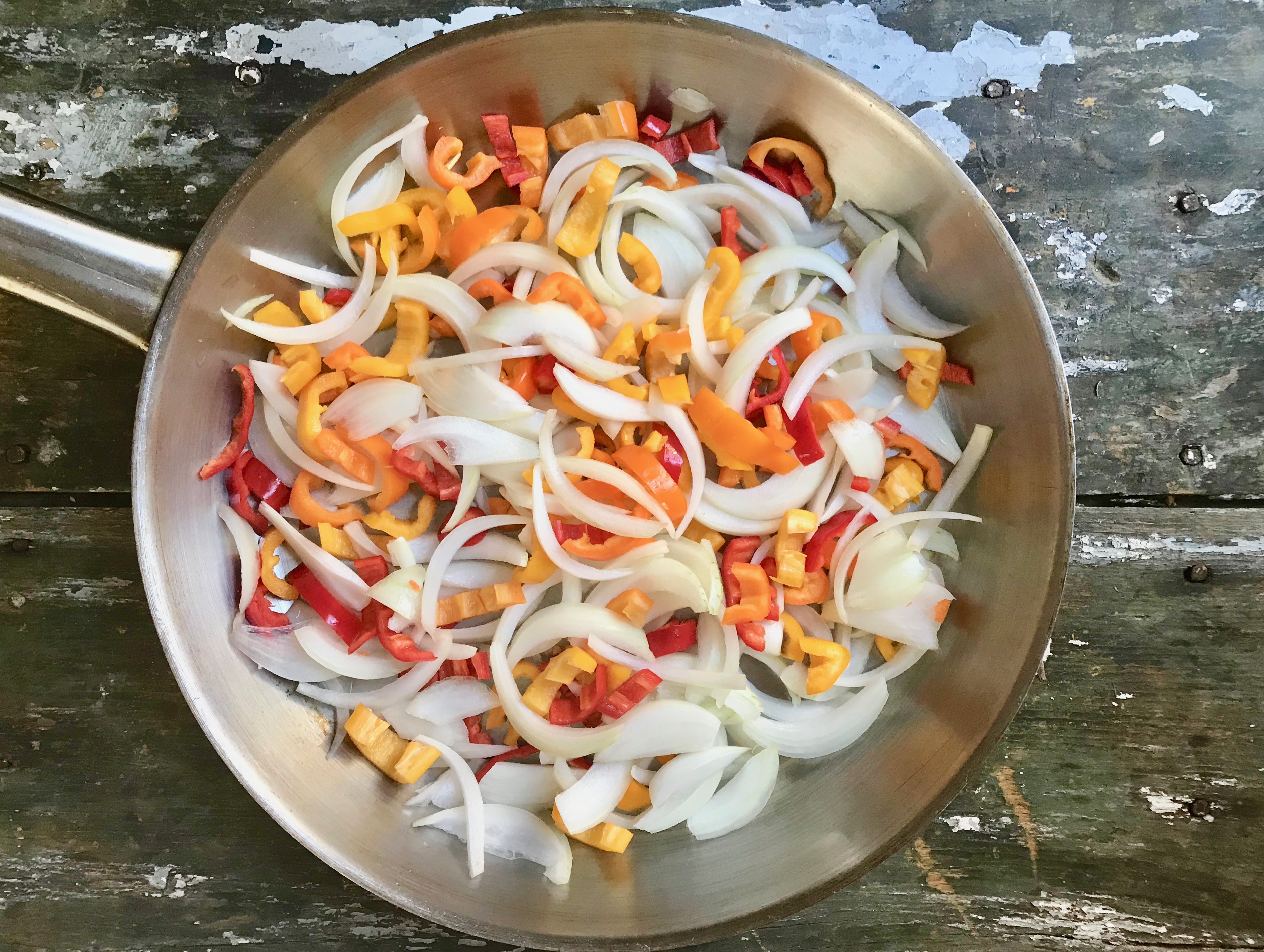 southwest paneer with peppers and onion
