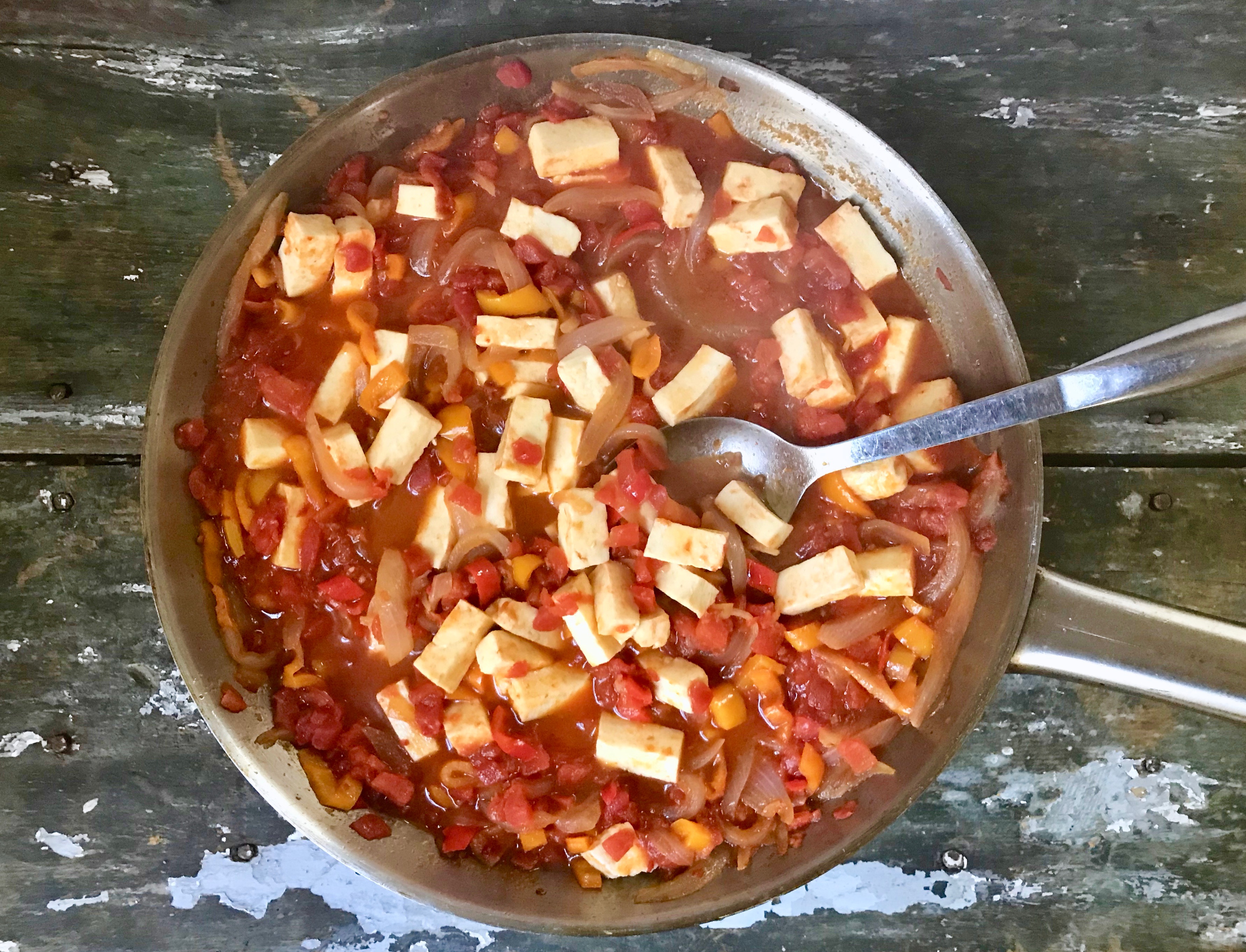 southwest paneer with peppers and onion