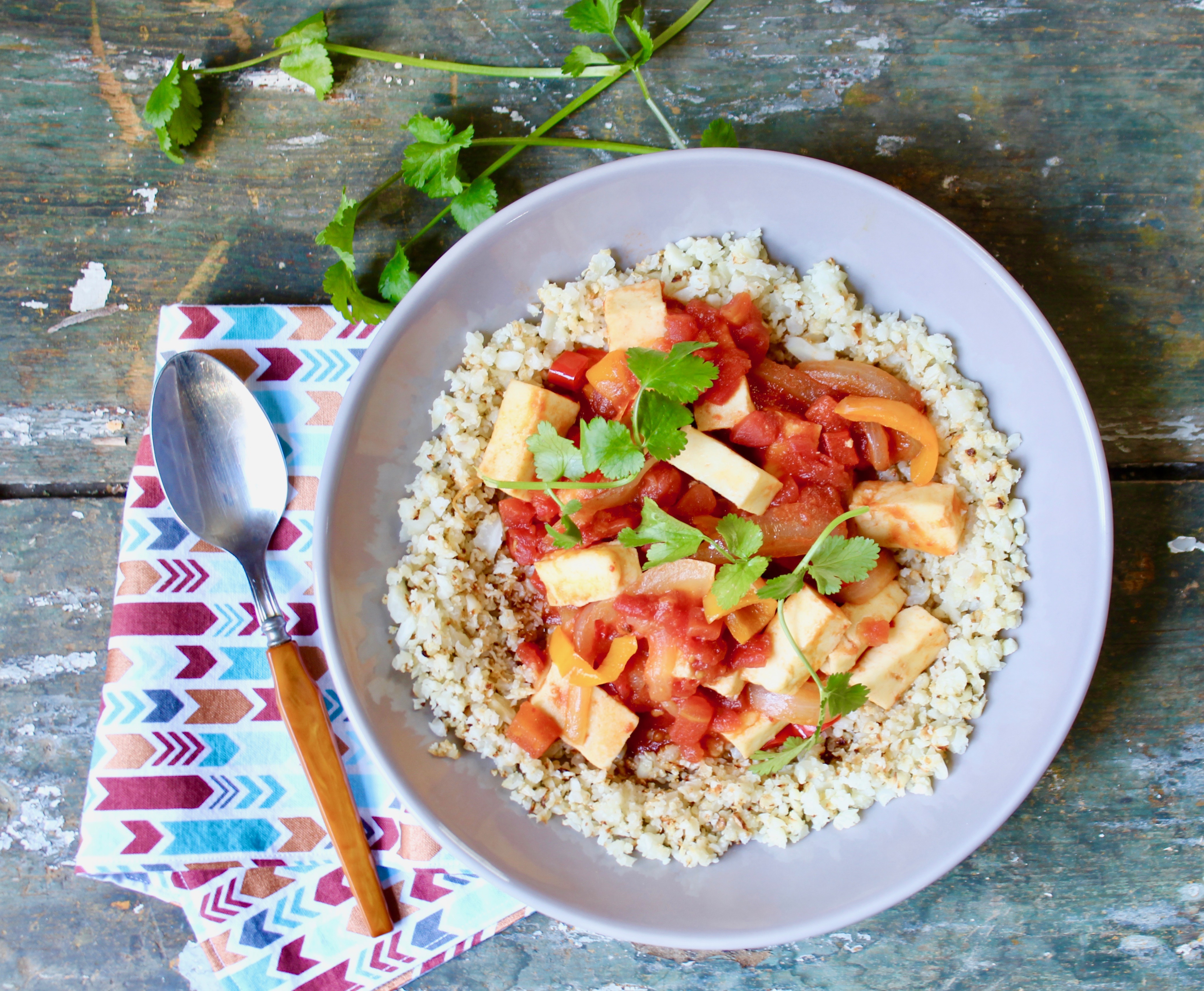 southwest paneer with peppers and onion