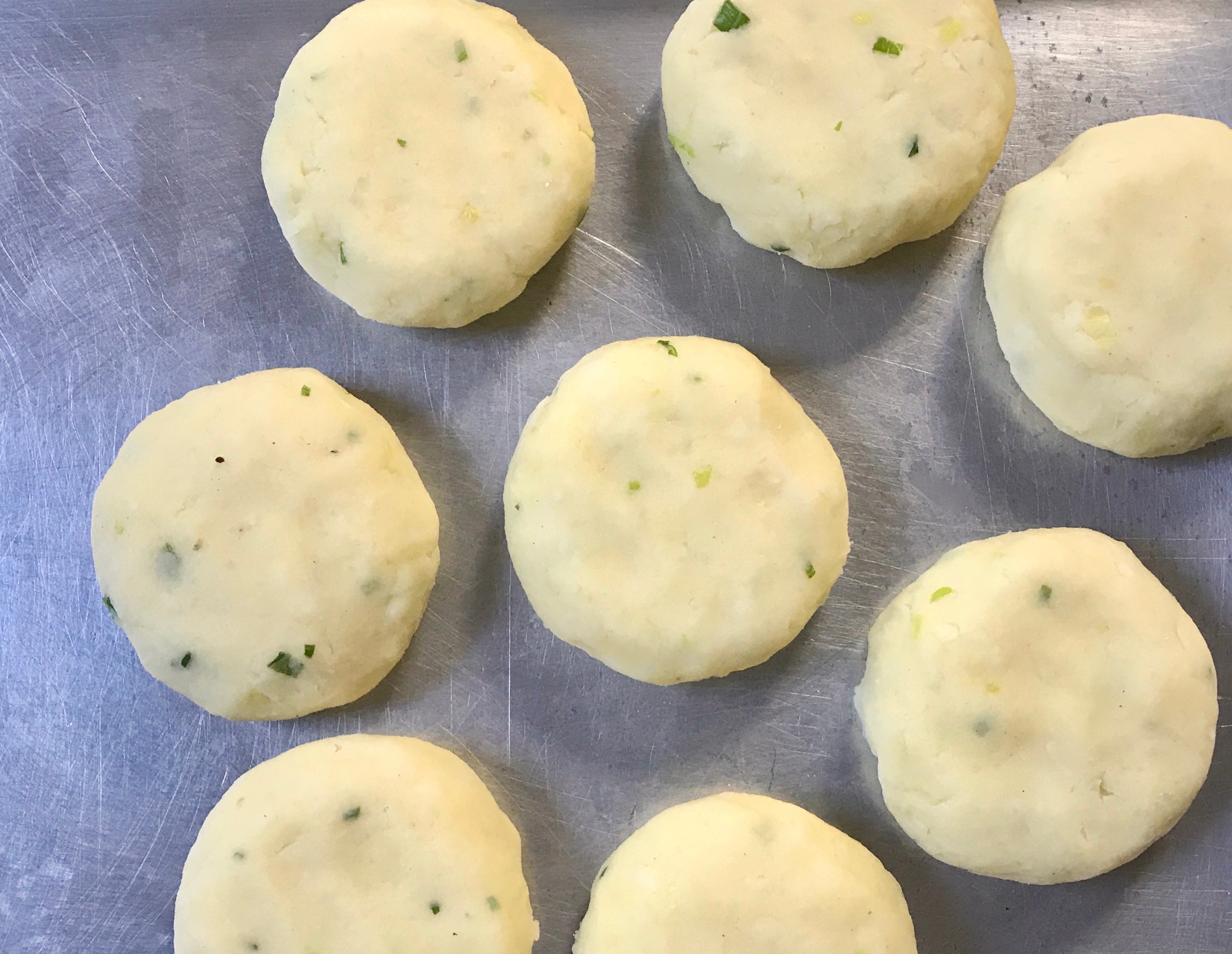 uncooked manchego potato cakes