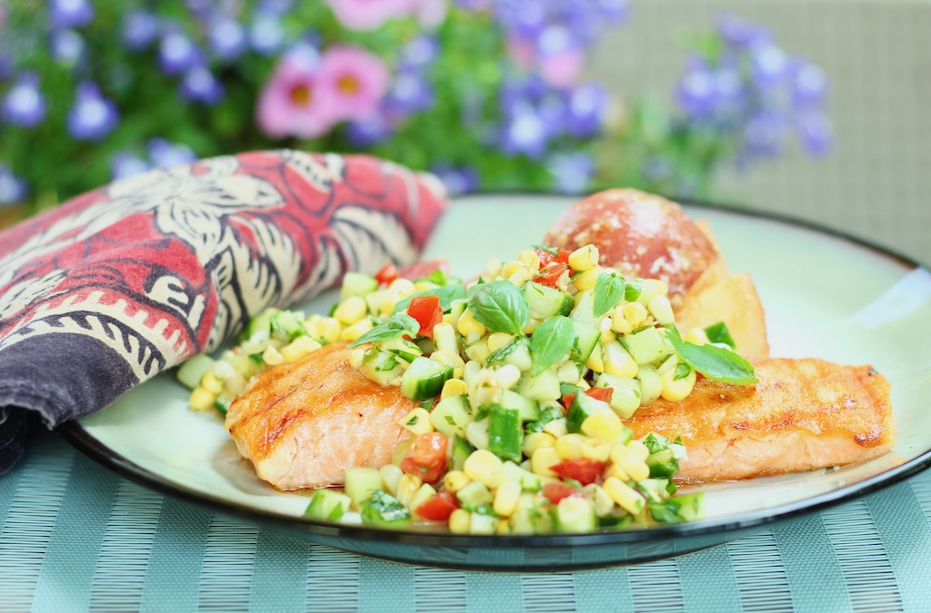 side view of salmon