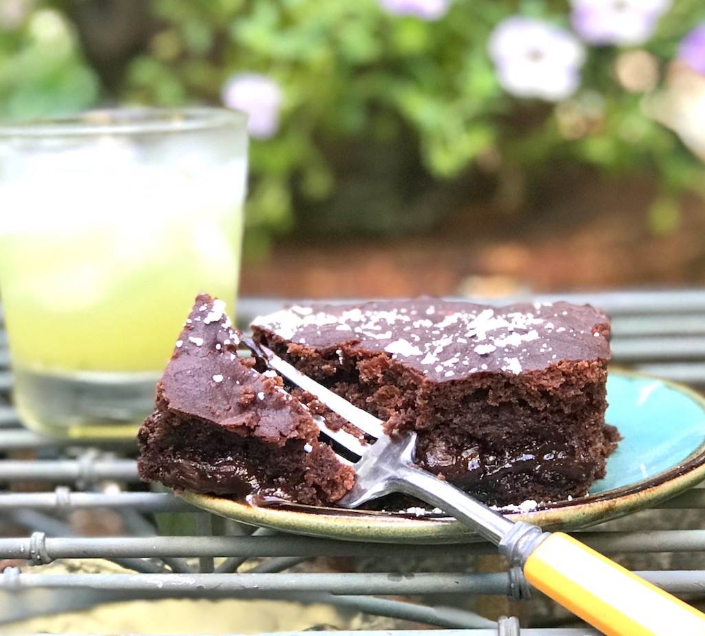 slice of zucchini fudge cake