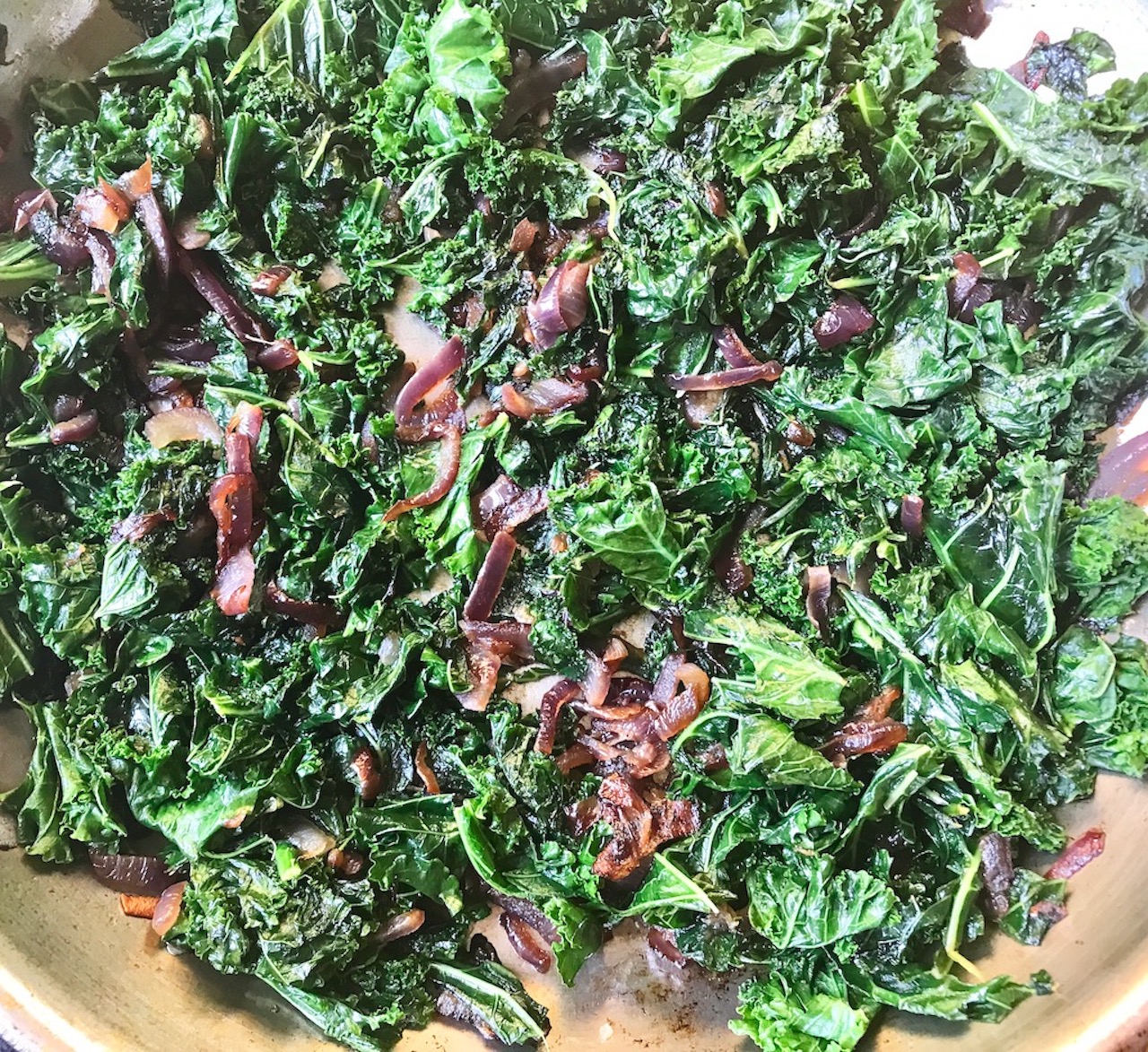 kale and red onion
