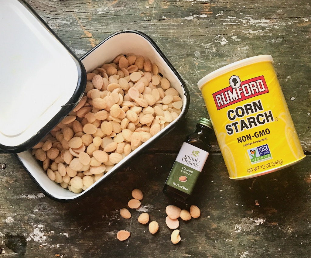ingredients for almond shortbread cookies