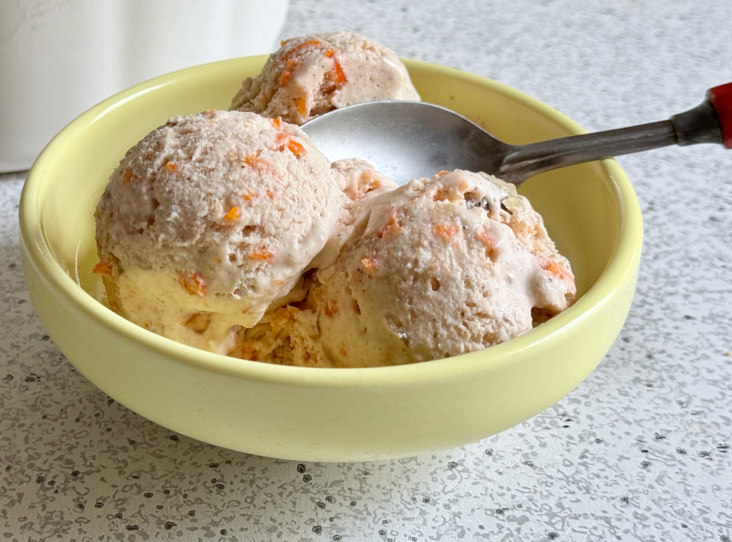bowl of carrot cake ice cream
