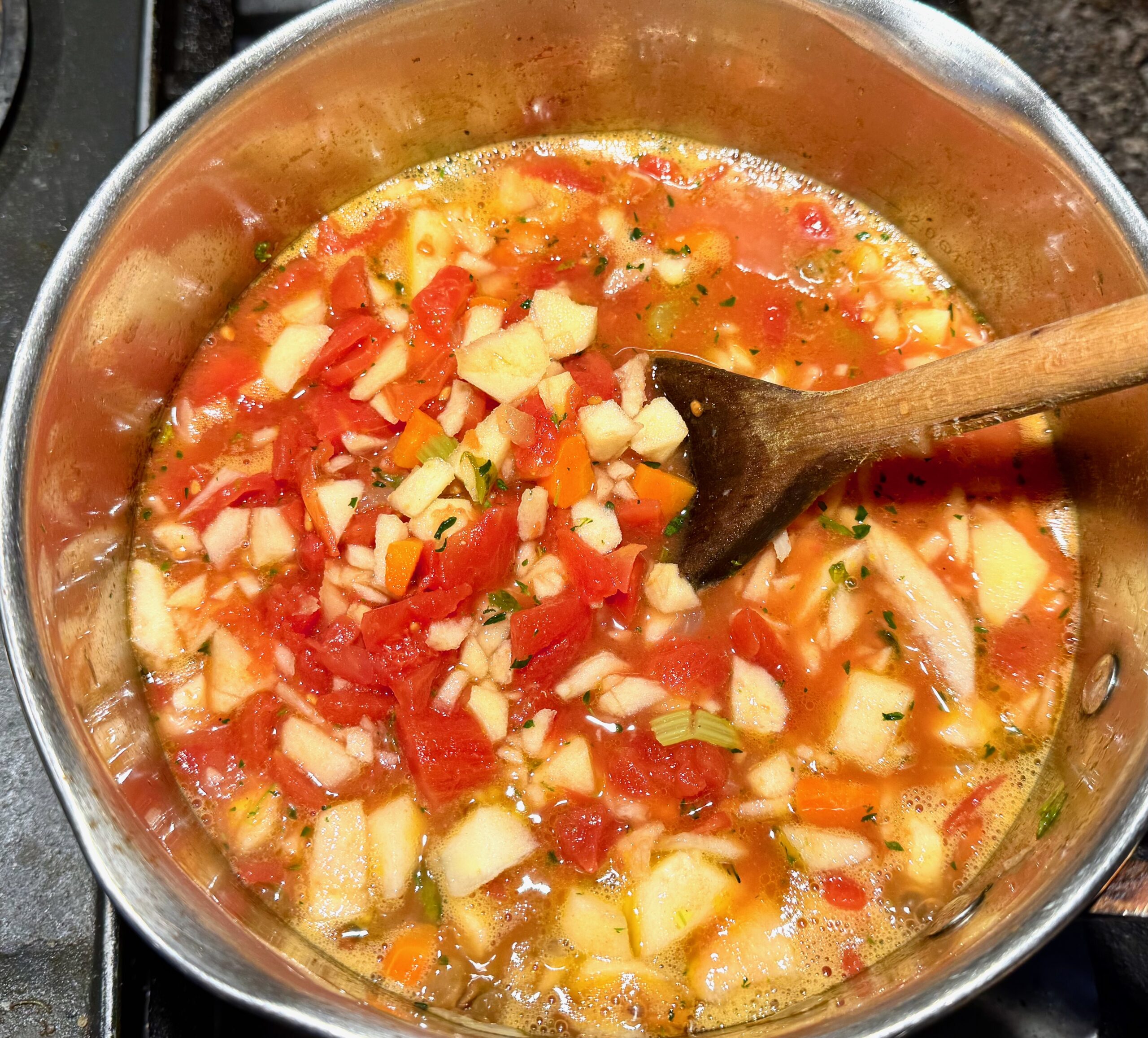 soup vegetables in pot