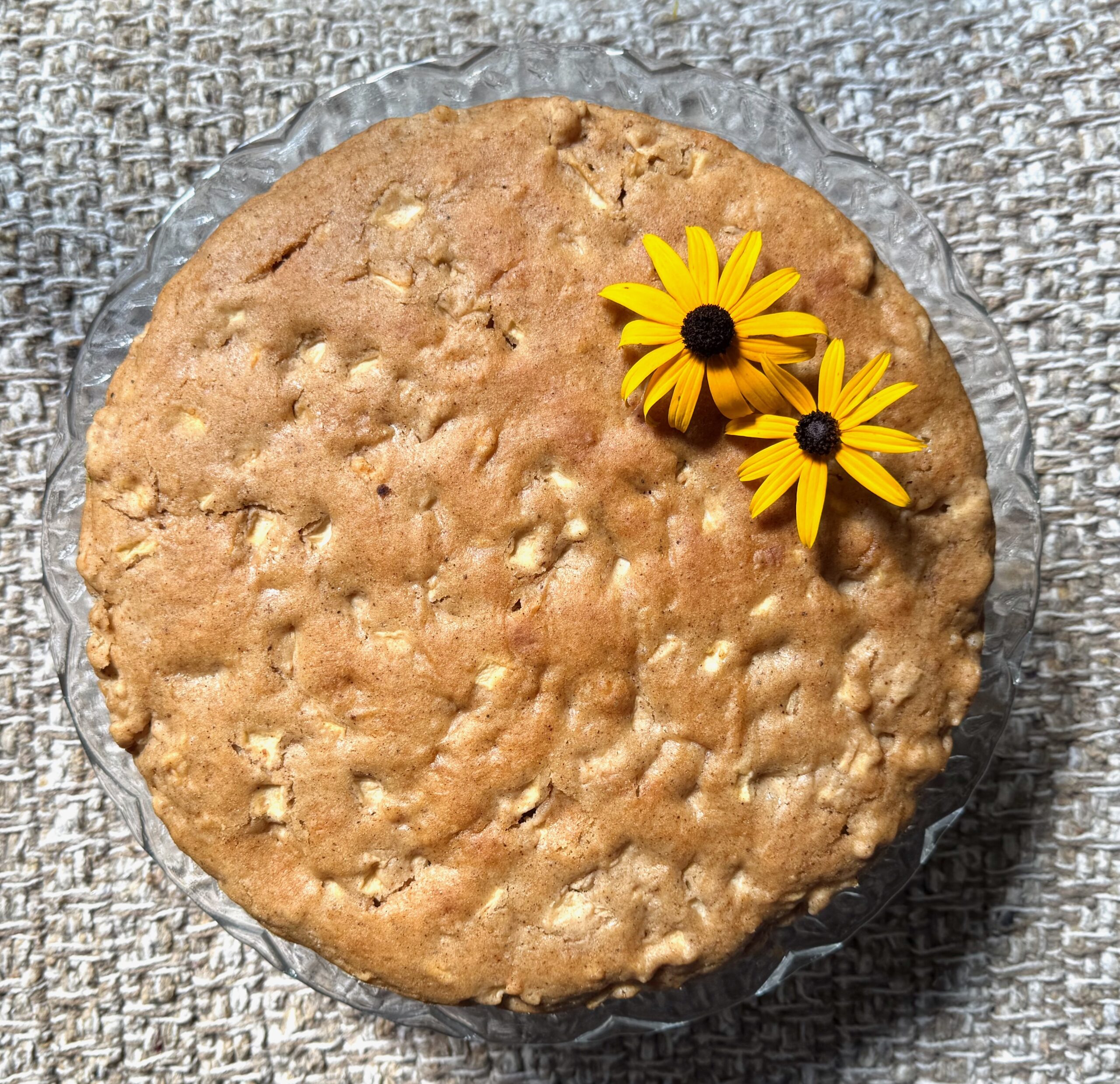 unfrosted chai spice apple cake